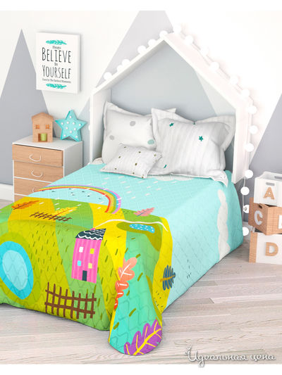 Покрывало стеганое "Солнечная полянка", 1,5-спальное Сирень, цвет мультиколор