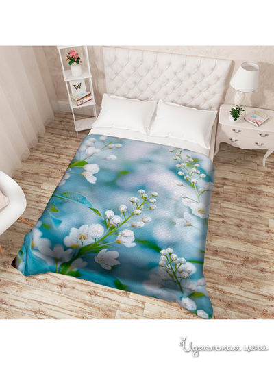 Покрывало стеганое "Яблоневый сад", Евро Сирень, цвет мультиколор