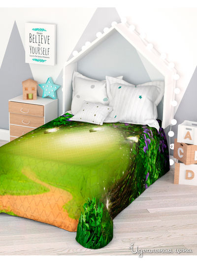 Покрывало стеганое "Волшебная тропа", 1,5-спальное Сирень, цвет мультиколор