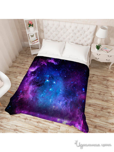 Покрывало стеганое "Галактика", Евро Сирень, цвет мультиколор