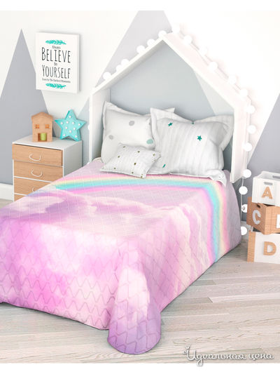 Покрывало стеганое "Волшебство в облаках", 1,5-спальное Сирень, цвет мультиколор