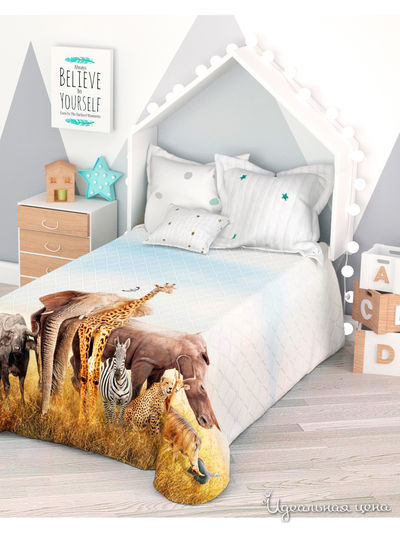 Покрывало стеганое "Мадагаскар", 1,5-спальное Сирень, цвет мультиколор