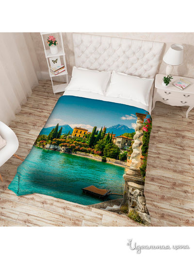 Покрывало стеганое "Испанская вилла", Евро Сирень, цвет мультиколор