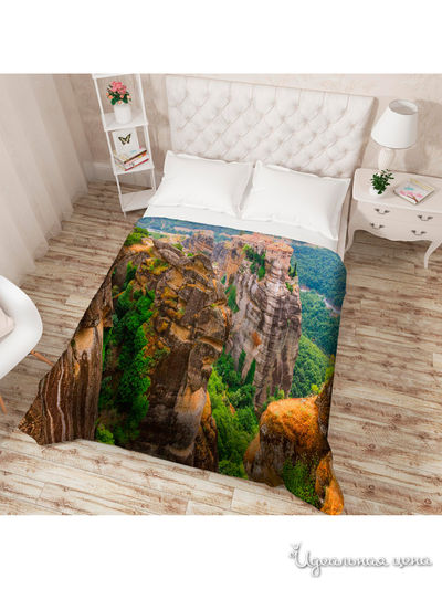 Покрывало стеганое "Жизнь Меторы", Евро Сирень, цвет мультиколор