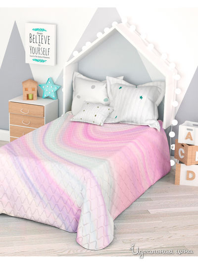 Покрывало стеганое "Нежный зефир", 1,5-спальное Сирень, цвет мультиколор