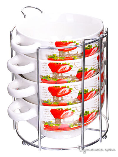 Набор супниц на подставке, 4 предмета Loraine