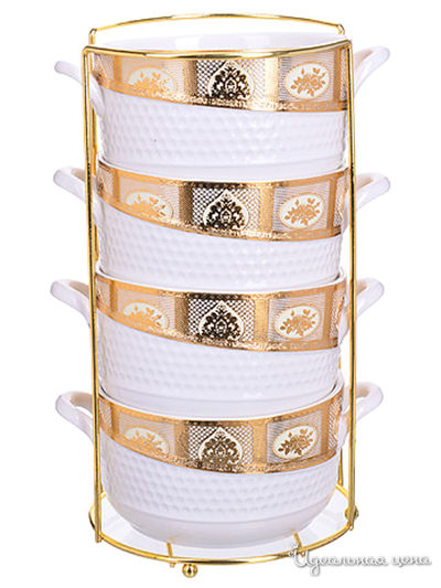 Набор супниц на подставке, 4 предмета Loraine