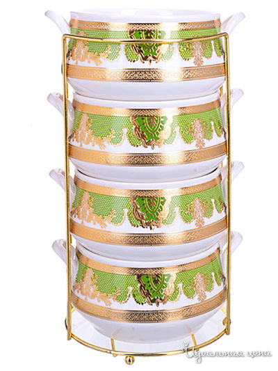 Набор супниц на подставке, 4 предмета Loraine