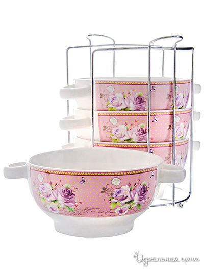 Набор супниц на подставке, 4 предмета Loraine