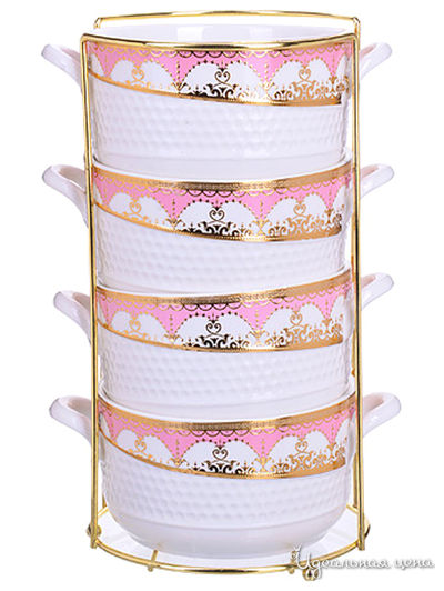 Набор супниц  на подставке, 4 предмета Loraine