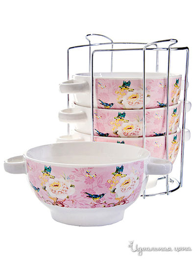 Набор супниц  на подставке, 4 предмета Loraine