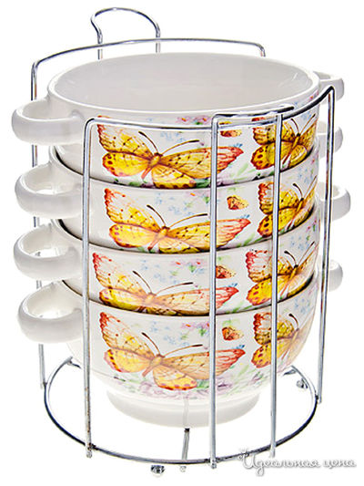 Набор супниц на подставке, 4 предмета Loraine