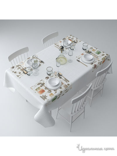 Скатерть "Пряности", 145*120 см Сирень, цвет мультиколор