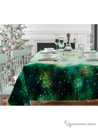 Скатерть "Душистые ветви ели", 145*120 см Сирень, цвет мультиколор