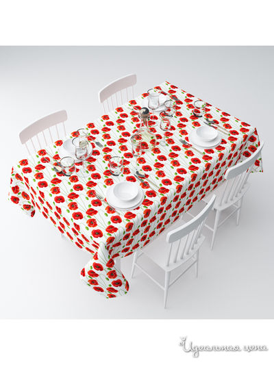 Скатерть "Маки", 145*220 см Сирень, цвет мультиколор