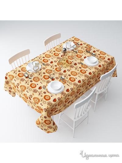 Скатерть "Кофейное настроение", 145*120 см Сирень, цвет мультиколор