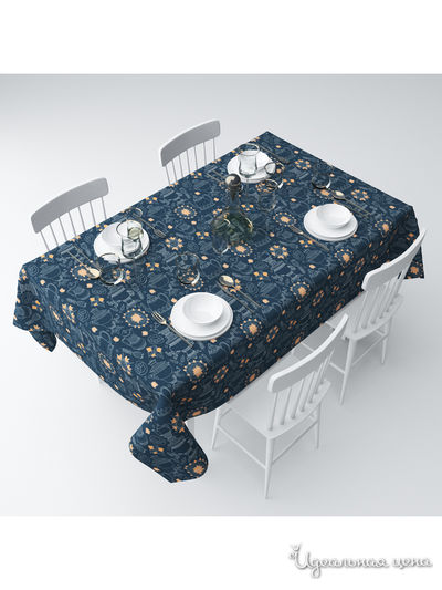 Скатерть "Русское чаепитие", 145*220 см Сирень, цвет мультиколор