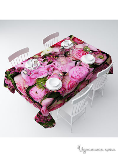 Скатерть "Розовое счастье", 145*220 см Сирень, цвет мультиколор