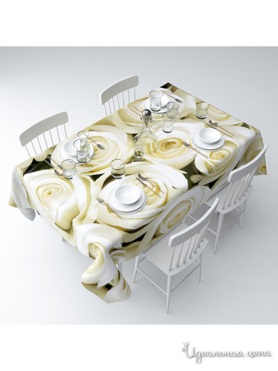 Скатерть "Душистые розы", 145*220 см Сирень, цвет мультиколор