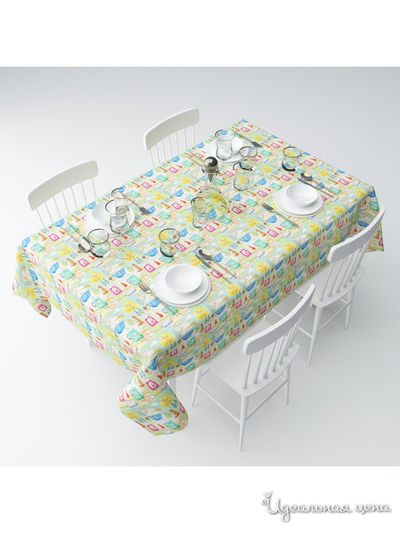 Скатерть "Время готовить", 145*220 см Сирень, цвет мультиколор