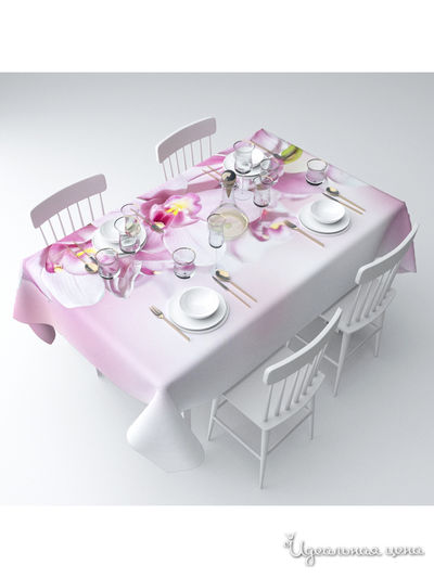 Скатерть "Отражение", 145*220 см Сирень, цвет мультиколор