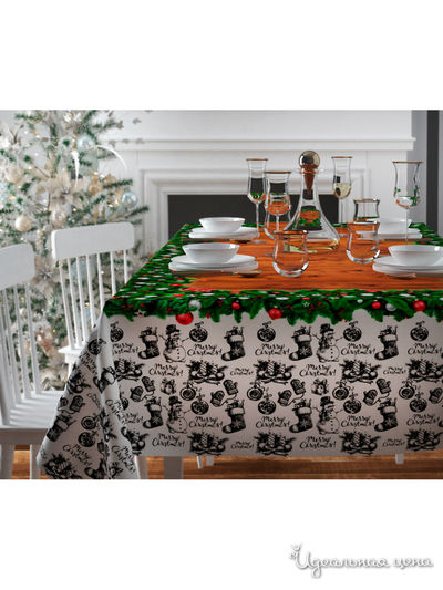 Скатерть "С рождеством", 145*120 см Сирень, цвет мультиколор