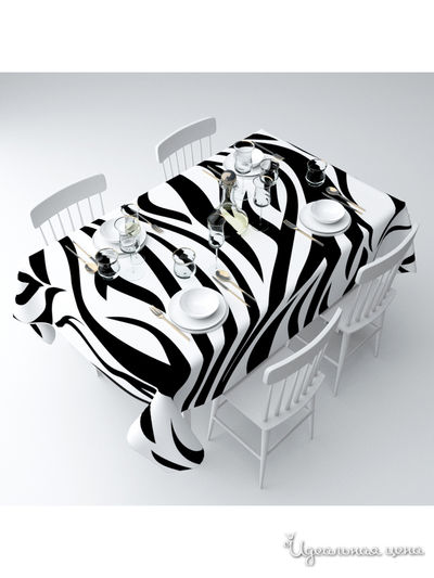 Скатерть "Узор-зебра", 145*220 см Сирень, цвет мультиколор