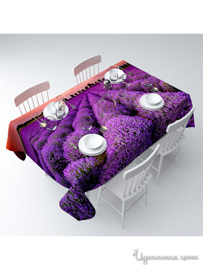 Скатерть "Лавандовое поле", 145*120 см Сирень, цвет мультиколор