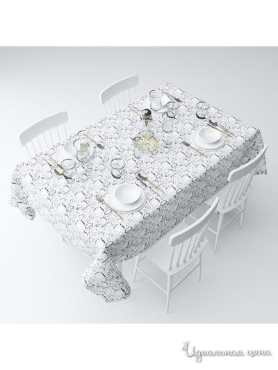 Скатерть "Вкусный завтрак", 145*120 см Сирень, цвет мультиколор