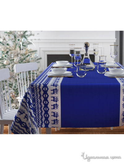 Скатерть "Рождественский узор2", 145*220 см Сирень, цвет мультиколор