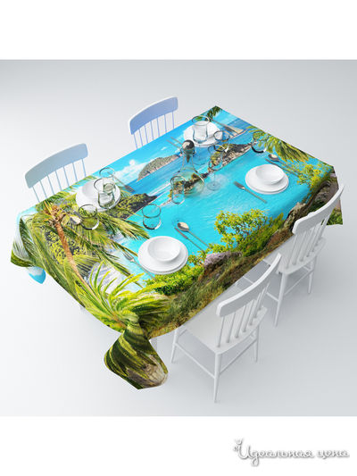 Скатерть "Виргинские острова", 145*120 см Сирень, цвет мультиколор