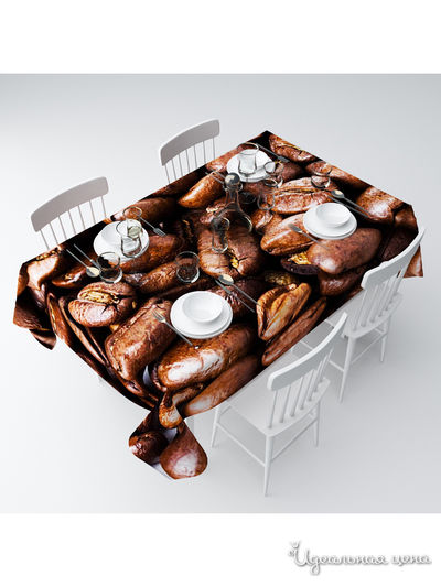 Скатерть "Ароматный кофе", 145*220 см Сирень, цвет мультиколор