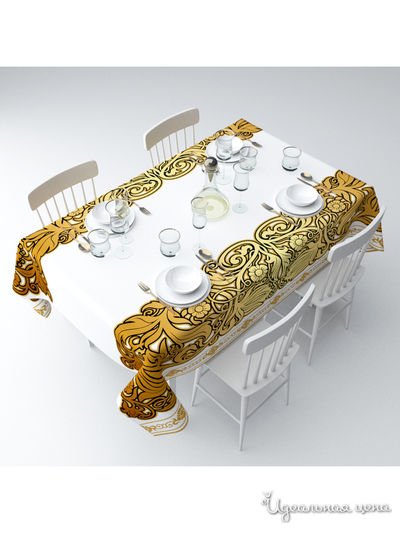 Скатерть "Золотой узор", 145*120 см Сирень, цвет мультиколор