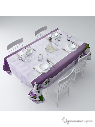 Скатерть "Ностальжи", 145*220 см Сирень, цвет мультиколор