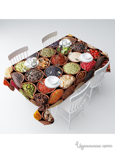 Скатерть "Специи", 145*220 см Сирень, цвет мультиколор