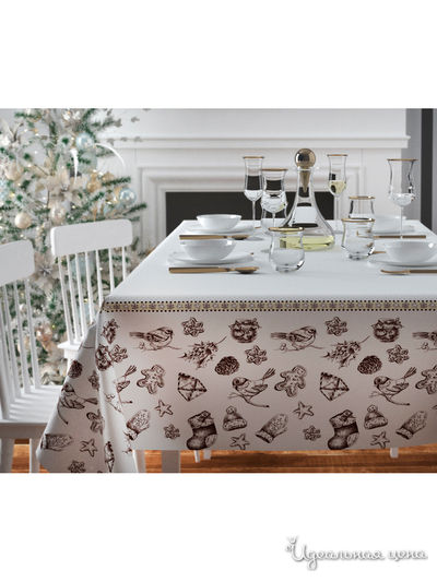 Скатерть "Новогодняя сказка", 145*220 см Сирень, цвет мультиколор