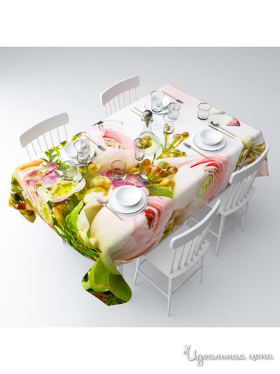Скатерть "Утонченный букет", 145*220 см Сирень, цвет мультиколор