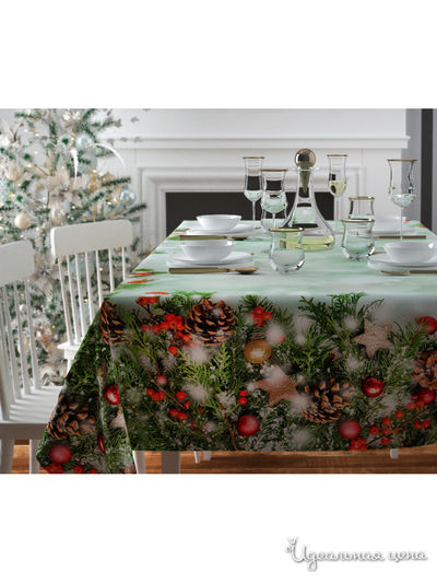 Скатерть "Шишки", 145*120 см Сирень, цвет мультиколор