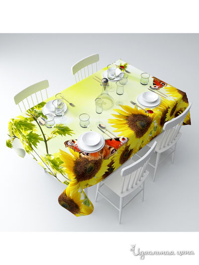 Скатерть "Лужайка", 145*220 см Сирень, цвет мультиколор