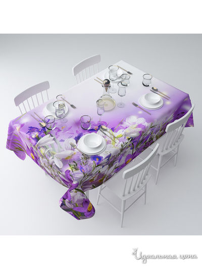Скатерть "Цветочное волшебство", 145*220 см Сирень, цвет мультиколор