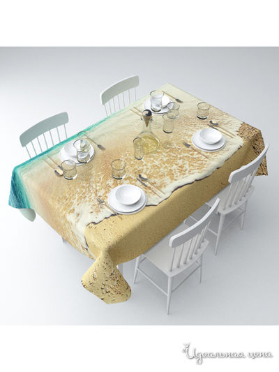 Скатерть "Дикий пляж", 145*120 см Сирень, цвет мультиколор