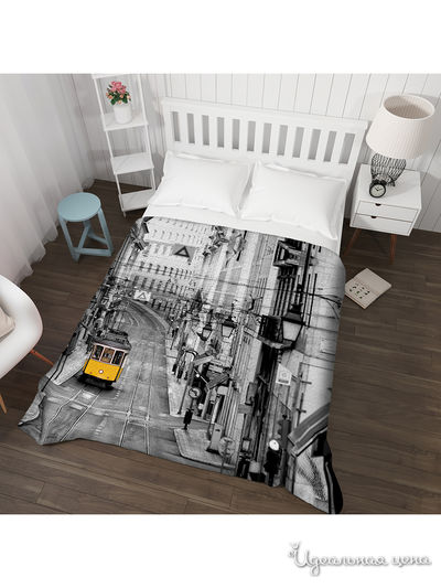 Покрывало "Желтый трамвай", Евро Сирень, цвет мультиколор