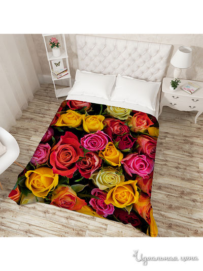 Покрывало "Букет роз", Евро Сирень, цвет мультиколор