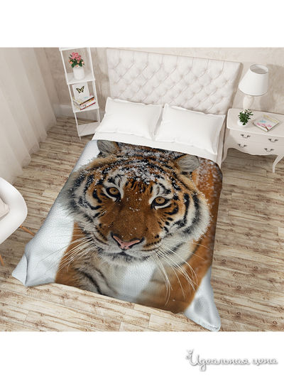 Покрывало "Сибирский тигр", Евро Сирень, цвет мультиколор