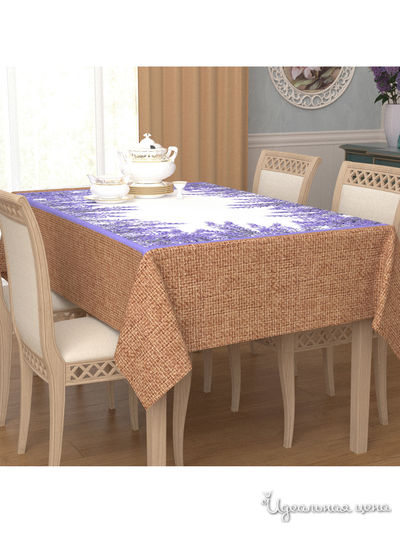 Скатерть "Милая лаванда", 145*220 см Сирень, цвет мультиколор