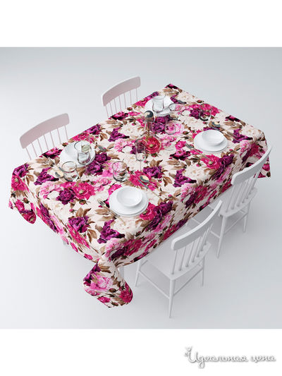 Скатерть "Цветочный бархат", 145*220 см Сирень, цвет мультиколор
