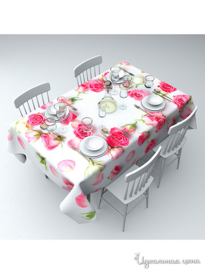 Скатерть "Бутоны и лепестки", 145*120 см Сирень, цвет мультиколор