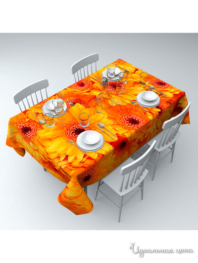 Скатерть "Оранжевое настроение", 145*120 см Сирень, цвет мультиколор