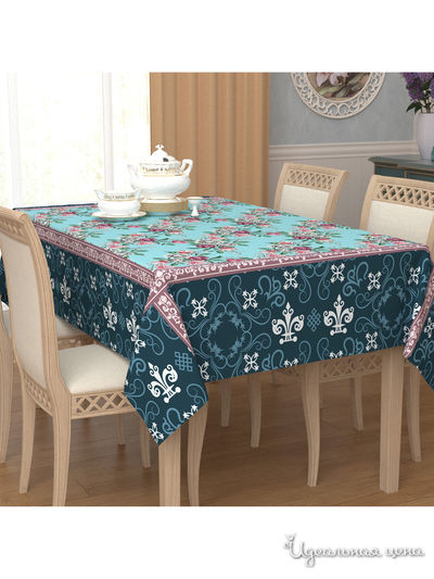 Скатерть "Греческая роза", 145*120 см Сирень, цвет мультиколор