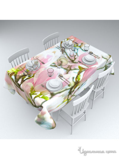 Скатерть "Солнечная магнолия", 145*120 см Сирень, цвет мультиколор